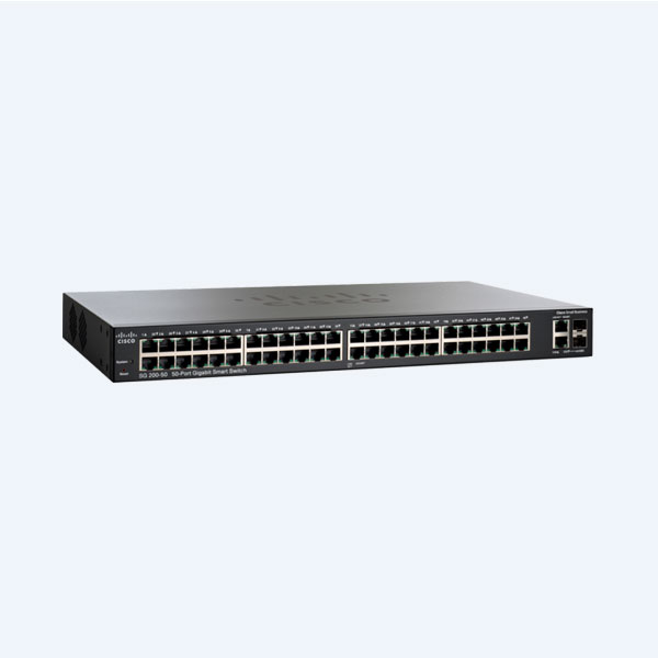 Switch Cisco SLM2048T, 50 Puertos Gigabit,  48+2 SFP/ADMIN/ RACK SG200-50