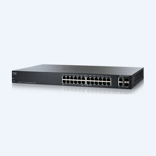 Switch Cisco SF200-24P, 24 puertos Ethernet 10/100/1000 Mbps, PoE