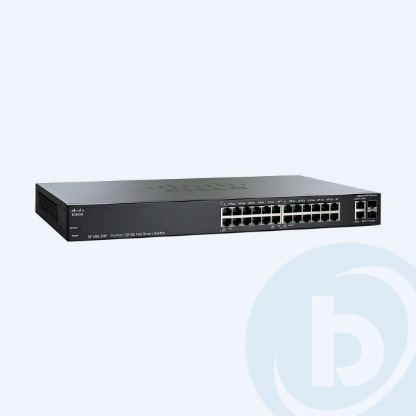 SLM224PT-NA - Switch Cisco SF200-24P, 24 puertos Ethernet 10/100/1000 Mbps, PoE