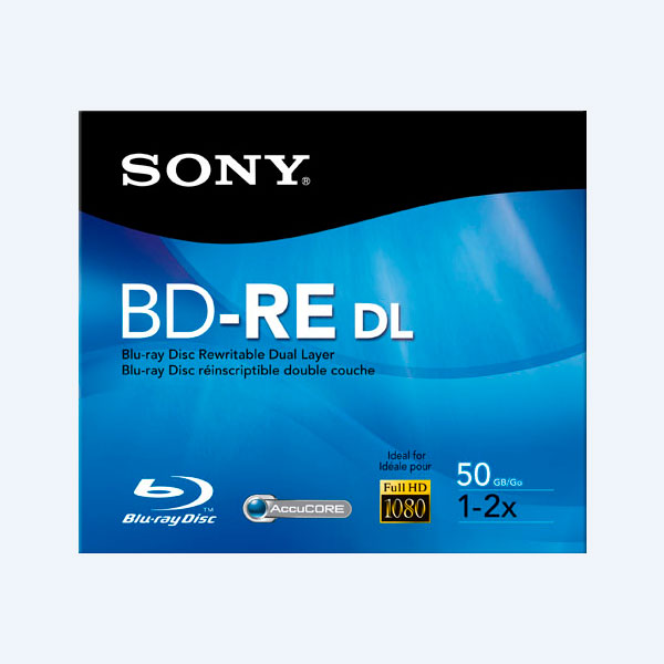 Blu Ray BD-RE Sony, 50GB, 4x, Doble Capa, Regrabable