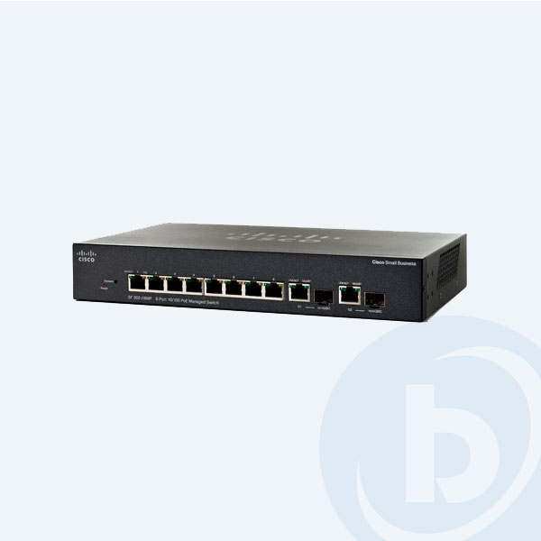 SRW208MP-K9-NA - 8PORT 10/100 MAXIMUM POE 2PORT COMBO MINI-GBIC