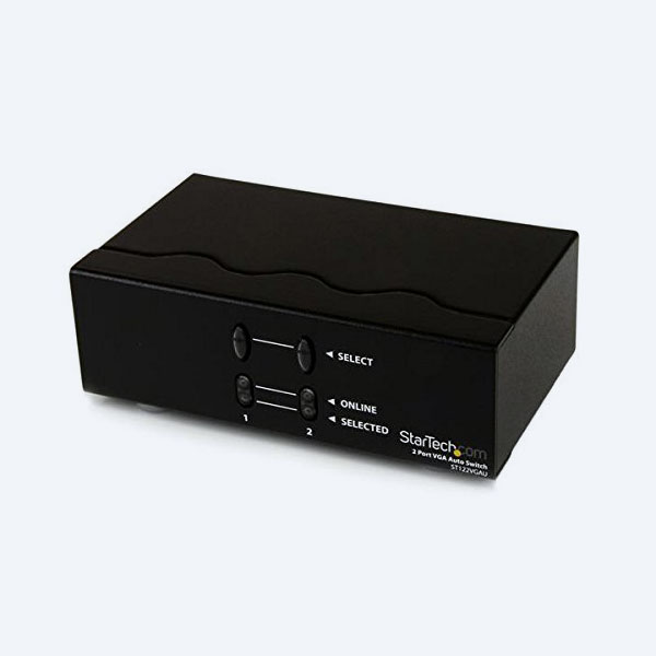 Switch Automático de Video VGA StarTech.com, 2 puertos VGA, Salida 1 Puerto VGA