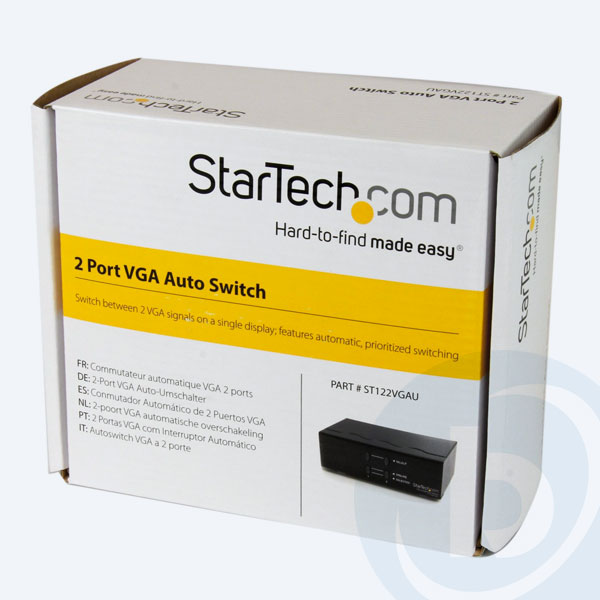 ST122VGAU - Switch Autom&aacute;tico de Video VGA StarTech.com, 2 puertos VGA, Salida 1 Puerto VGA