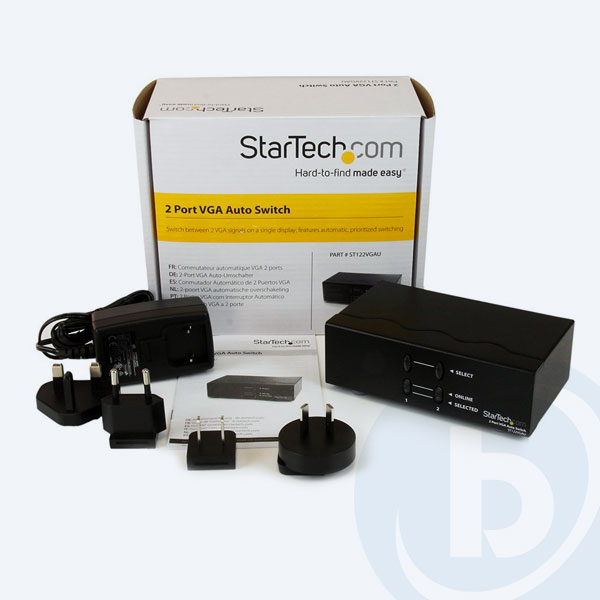 ST122VGAU - Switch Autom&aacute;tico de Video VGA StarTech.com, 2 puertos VGA, Salida 1 Puerto VGA