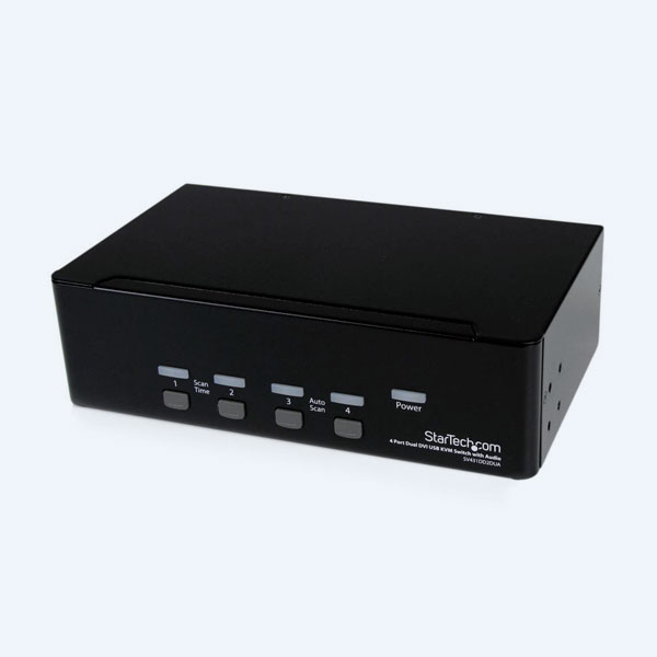 Switch KVM StarTech.com SV431DD2DUA, 4 PC + 2 Monitores, 1U, Rack