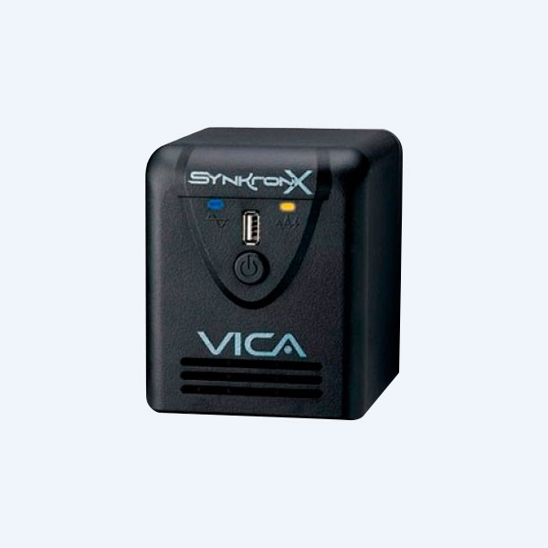 Regulador de Voltaje Vica SYNKRON X, 2000 VA, 1000 W, 6 Contactos, con Puerto USB