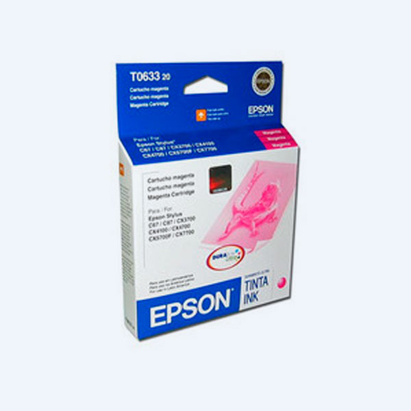 Cartucho Epson T063320-AL, Magenta, 350 Páginas, Alto Rendimiento