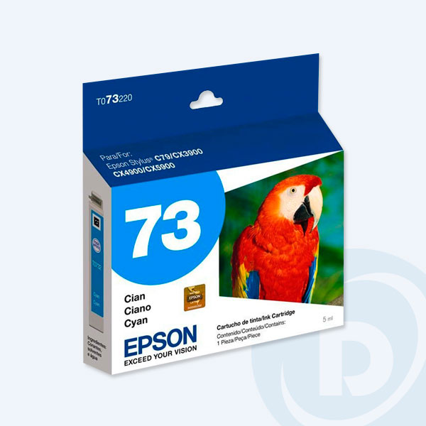 T073220 - Epson 73/73N T073220 Cyan, para C79/C92/CX3900/7300 4900/5900/5600/6900/8300/C110