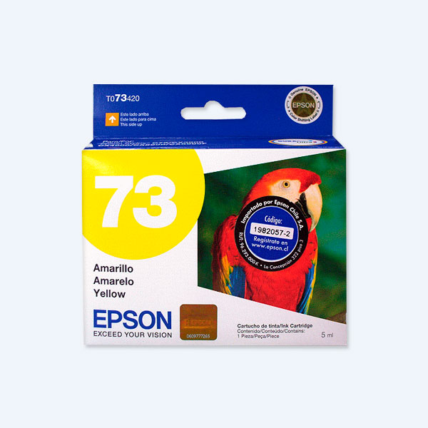 Epson 73/73N T073420 Amarillo, para C79/C92/CX3900 4900/5900/5600/6900/7300/8300/C110
