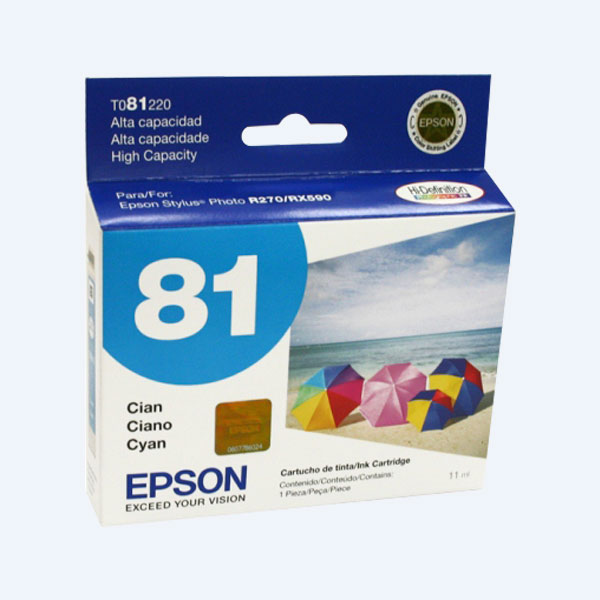 Cartucho Epson 81, Cian, Alto Rendimiento