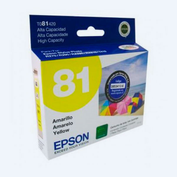 Cartucho Epson 81, Amarillo, Alto Rendimiento