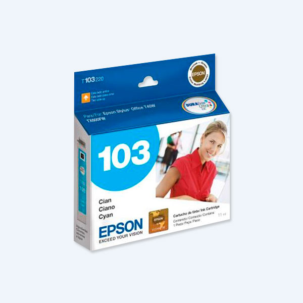 Epson 103 Cyan, para T40W / TX600FW / T1110
