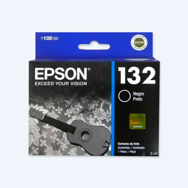 Cartucho Negro Epson 132 para StylusT22/TX120/TX130, Alto Rendimiento