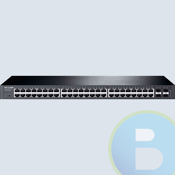 Switch TP-LINK Gigabit Ethernet JetStream T1600G-52TS, 48 Puertos 10/100/1000Mbps + 4 Puertos SFP+, 104 Gbit/s, 16000 Entradas - Gestionado