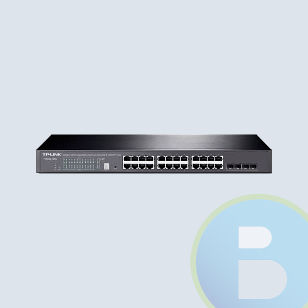 Switch Inteligente Tp-Link T1700G-28TQ, Apilable, Gigabit Jetstream, 24 Puertos 10/100/1000 RJ45 CON 4 RANURAS 10G SFP+