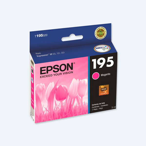 Cartucho Epson 195, Magenta, P/XP-10, 101, 201