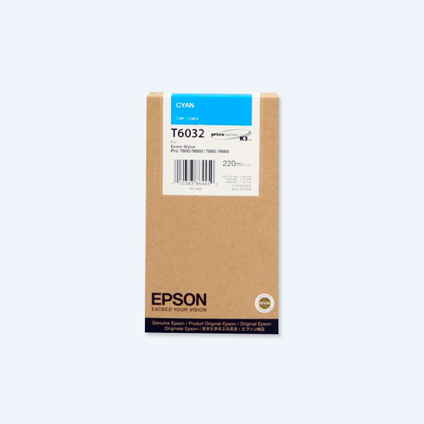 Cartucho Epson Cyan, P/7800, 7880, 9800, 9880, 220ml
