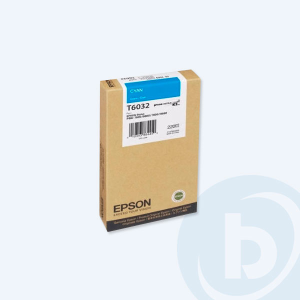 T603200 - Cartucho Epson Cyan, P/7800, 7880, 9800, 9880, 220ml
