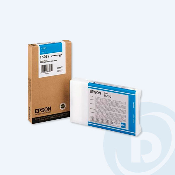 T603200 - Cartucho Epson Cyan, P/7800, 7880, 9800, 9880, 220ml
