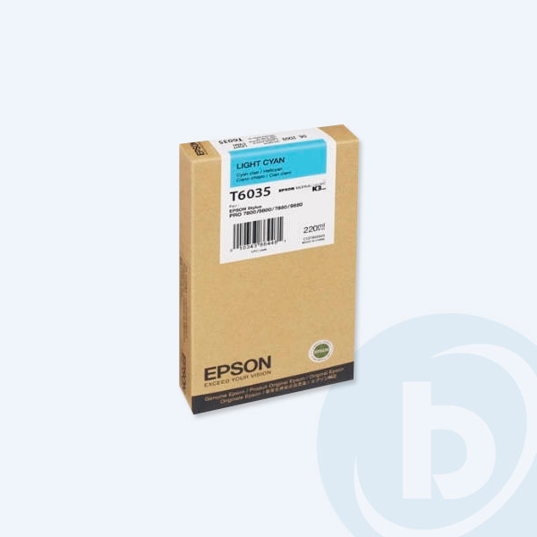 T603500 - Cartucho Epson Cyan Claro, P/7800, 7880, 9800, 9880, 220ml