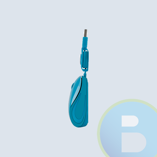 TB-01003 - Mouse Acteck True-Basix, Optico, Retractil, USB, 100DPI, AZUL