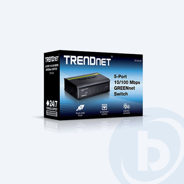 TE100-S5 - Switch TRENDnet TE100-S5, 5 Puertos 10/100 Mbps, No administrable