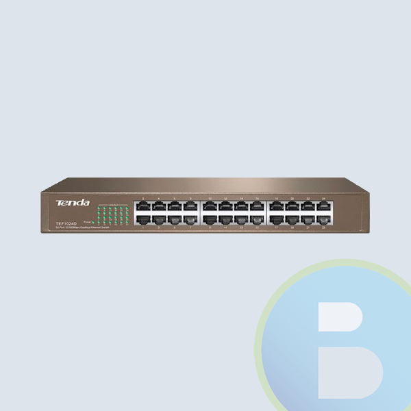 TEF1024D - Switch Tenda, 24 Puertos, 10/100 Mbps, IEEE 802.3, IEEE 802.3U, IEEE 802.3X