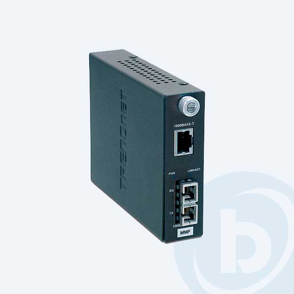 TFC-1000MSC - Covertidor de Fibra TRENDnet TFC-1000MSC, SC MultiModo, Hasta 500m, 1000B-T a 1000B-LX