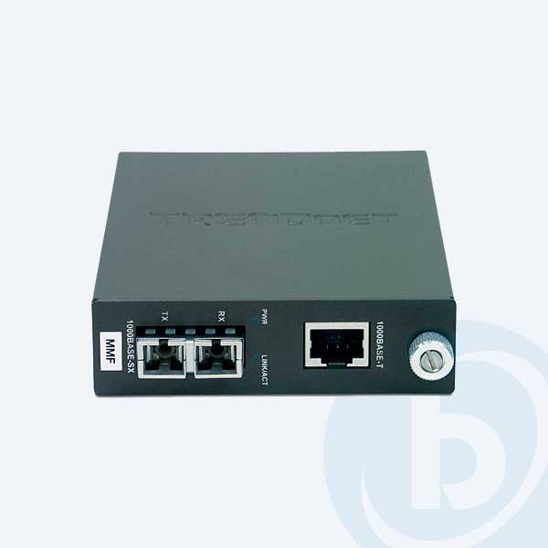 TFC-1000MSC - Covertidor de Fibra TRENDnet TFC-1000MSC, SC MultiModo, Hasta 500m, 1000B-T a 1000B-LX