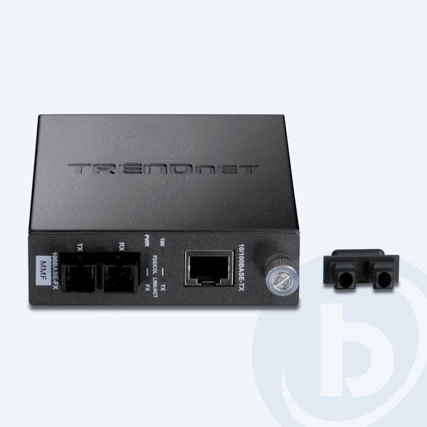 TFC-110MSC - Convertidor de Fibra TRENDnet TFC-110MSC, SC MultiModo, Hasta 2km, 100B-TX a 100B-FX