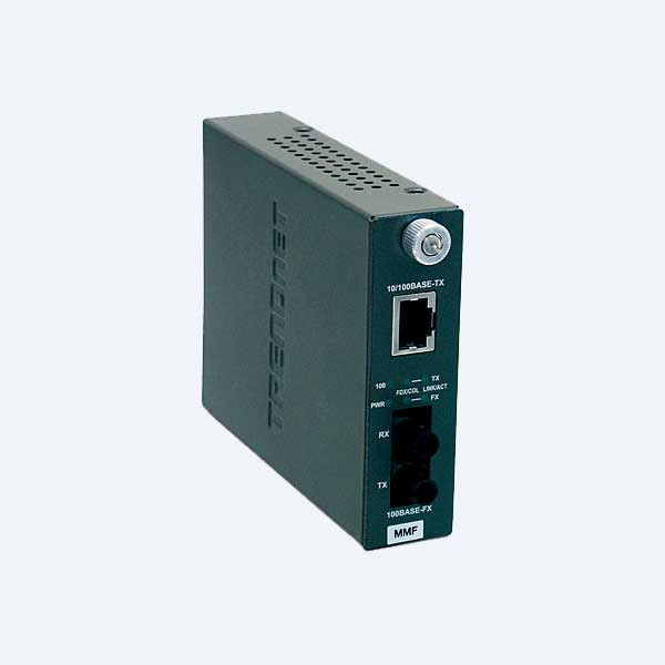 Convertidor de Fibra TRENDnet TFC-110MST, ST Multimodo, Hasta 2km, 100B-TX a 100B-FX