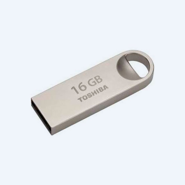 Memoria USB 2.0 Toshiba TransMemoryTM U401, 16GB, Metalica