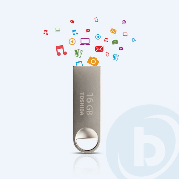 THN-U401S0160U4 - Memoria USB 2.0 Toshiba TransMemoryTM U401, 16GB, Metalica