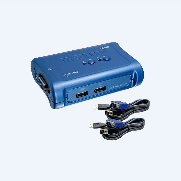 Conmutador KVM USB Trendnet, 2 Puertos, Incluye cables