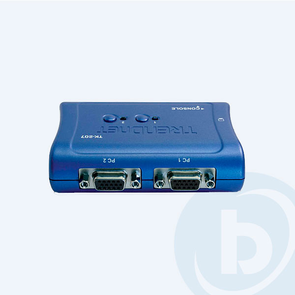 TK-207K - Conmutador KVM USB Trendnet, 2 Puertos, Incluye cables