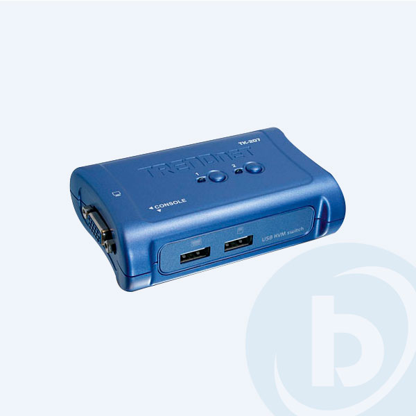 TK-207K - Conmutador KVM USB Trendnet, 2 Puertos, Incluye cables