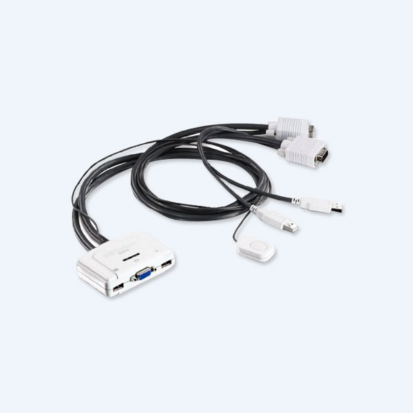 Switch KVM Trendnet USB 2 Puertos , 2 PCs teclado/video/mouse