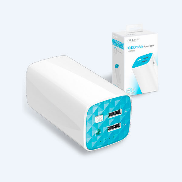 Batería Portátil TP-LINK TL-PB10400, 10400mAh, USB, Para Smartphones y Tablet