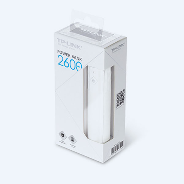 Batería Portátil TP-Link TL-PB2600, 2600mAh, Blanco, Micro USB/USB 2.0/iPhone/iPad