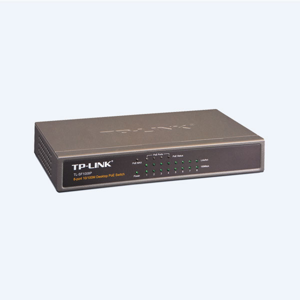 Switch PoE TP-Link, 8 Puertos, 10/100 Mbps