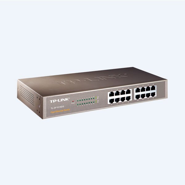 Switch TP-Link, 16 Puertos 10/100Mbps, No administrable, Para Rack