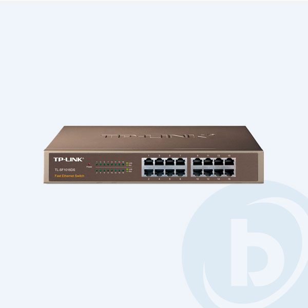 TL-SF1016DS - Switch TP-Link, 16 Puertos 10/100Mbps, No administrable, Para Rack