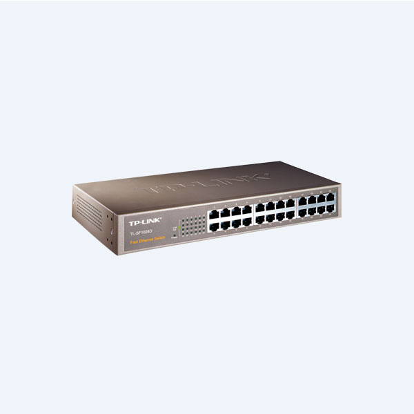 Switch TP-Link, 24 Puertos 10/100Mbps, Para Escritorio y Montaje en Rack