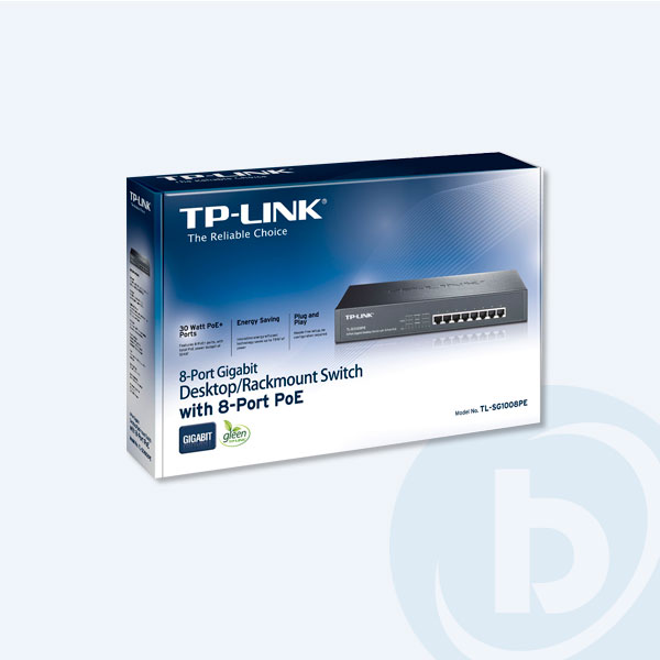 TL-SG1008P - Switch TP-Link TL-SG1008P, 8 Puertos Gigabit, 4 Puertos PoE