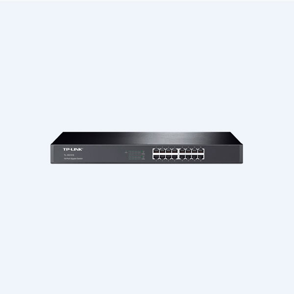 Switch TP-Link, 16 Puertos 10/100/1000 Mbps, No administrable, Montaje en Rack 19''