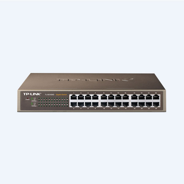 Switch TP-Link, 24 Puertos  10/100/1000Mbps,  Auto MDI/MDIX, Rack 13''