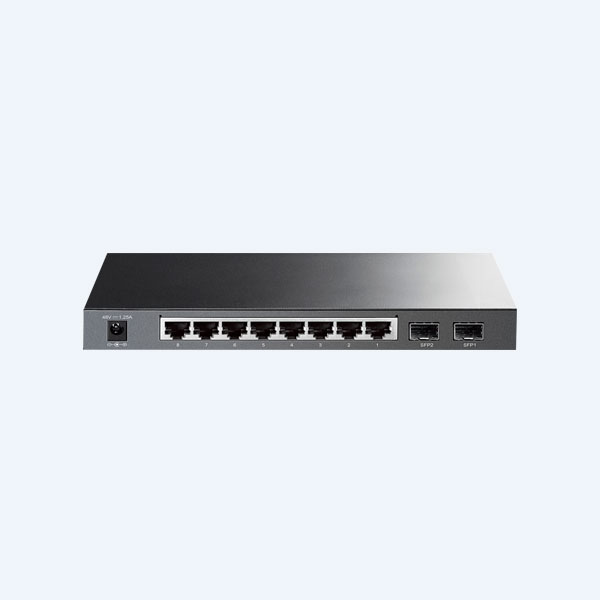 Switch Intelígente TP-Link, 8 Puertos 10/100/1000Mbps + 2 Ranuras SFP 1000Mbps, PoE