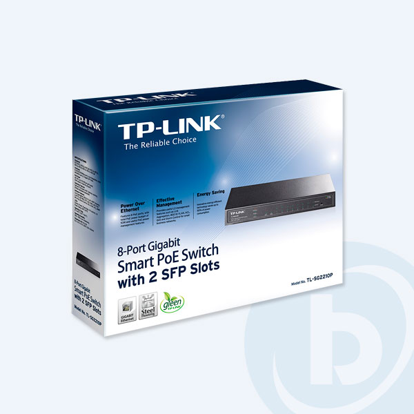 TL-SG2210P - Switch Intel&iacute;gente TP-Link, 8 Puertos 10/100/1000Mbps + 2 Ranuras SFP 1000Mbps, PoE