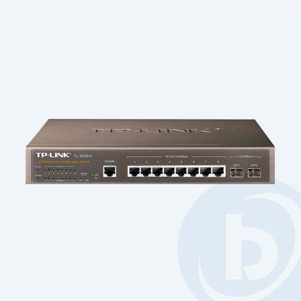 TL-SG3210 - Switch TP-LINK TL-SG3210, 9 puertos, 8 puertos RJ45 10/100/1000MBPS, 1 puerto Consola, Administrable Capa 2