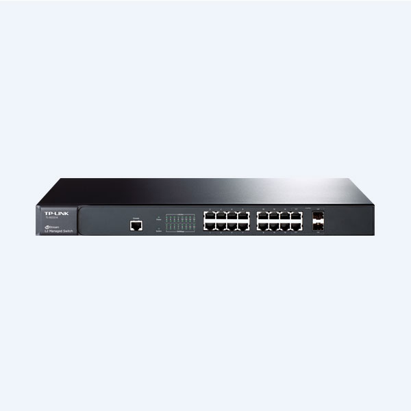 Switch TP-Link, 16 Puertos  10/100/1000Mbps, 2 Slots Combo SFP